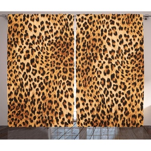 Ambesonne Animal Print Curtains, Wild Animal Leopard Skin Pattern Wildlife Nature Inspired Modern, Living Room Bedroom Window Drapes 2 Panel Set, 108″ X 90″, Brown(108″W x 90″L (Pack of 2))