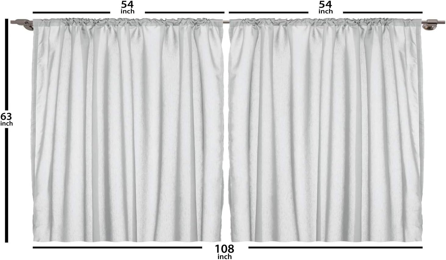image:imageAmbesonne Hearts Curtains Romantic Love Theme with Golden Yellow Hearts Valentines Day Inspired Pattern Living Room Bedroom Window Drapes 2 Panel Set 108 X 63 Yellow and White108 X 63