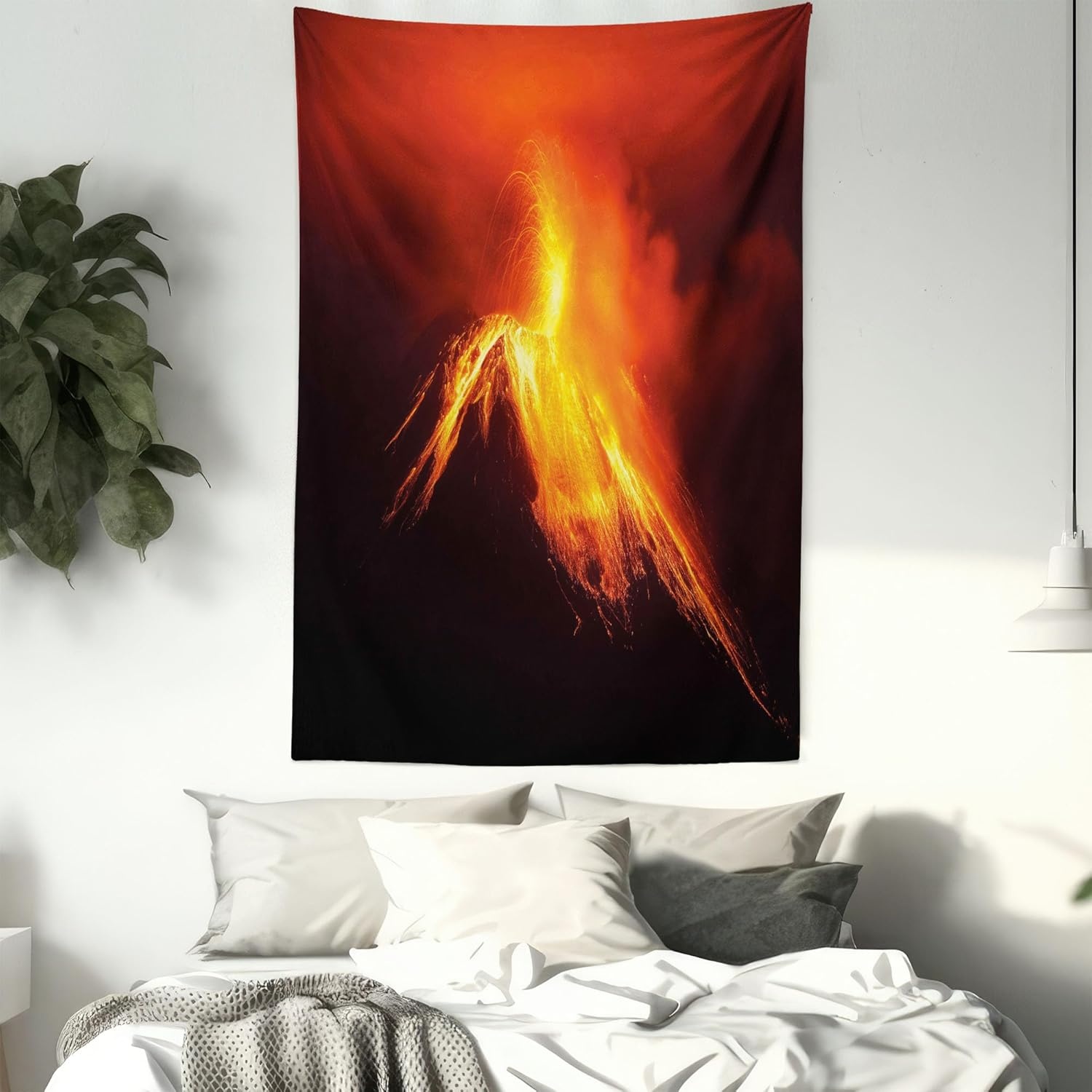 imageAmbesonne Modern Art Tapestry Hippie Funk Trippy Objects UFO Music Box Lips Tapes and Speakers Image Wall Hanging for Bedroom Living Room Dorm Decor 40 X 60 RainbowOrange Yellow Black