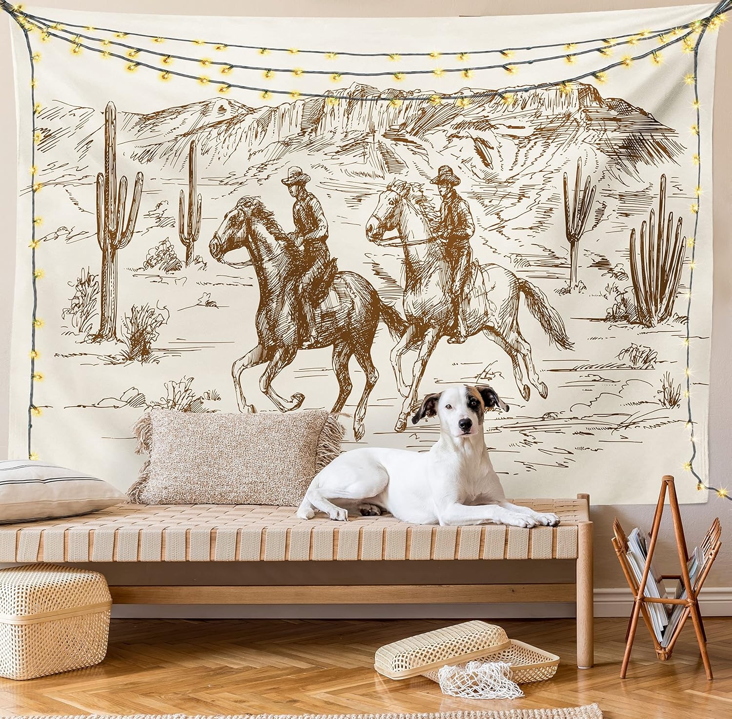 imageAmbesonne Modern Art Tapestry Hippie Funk Trippy Objects UFO Music Box Lips Tapes and Speakers Image Wall Hanging for Bedroom Living Room Dorm Decor 40 X 60 RainbowCream Umber