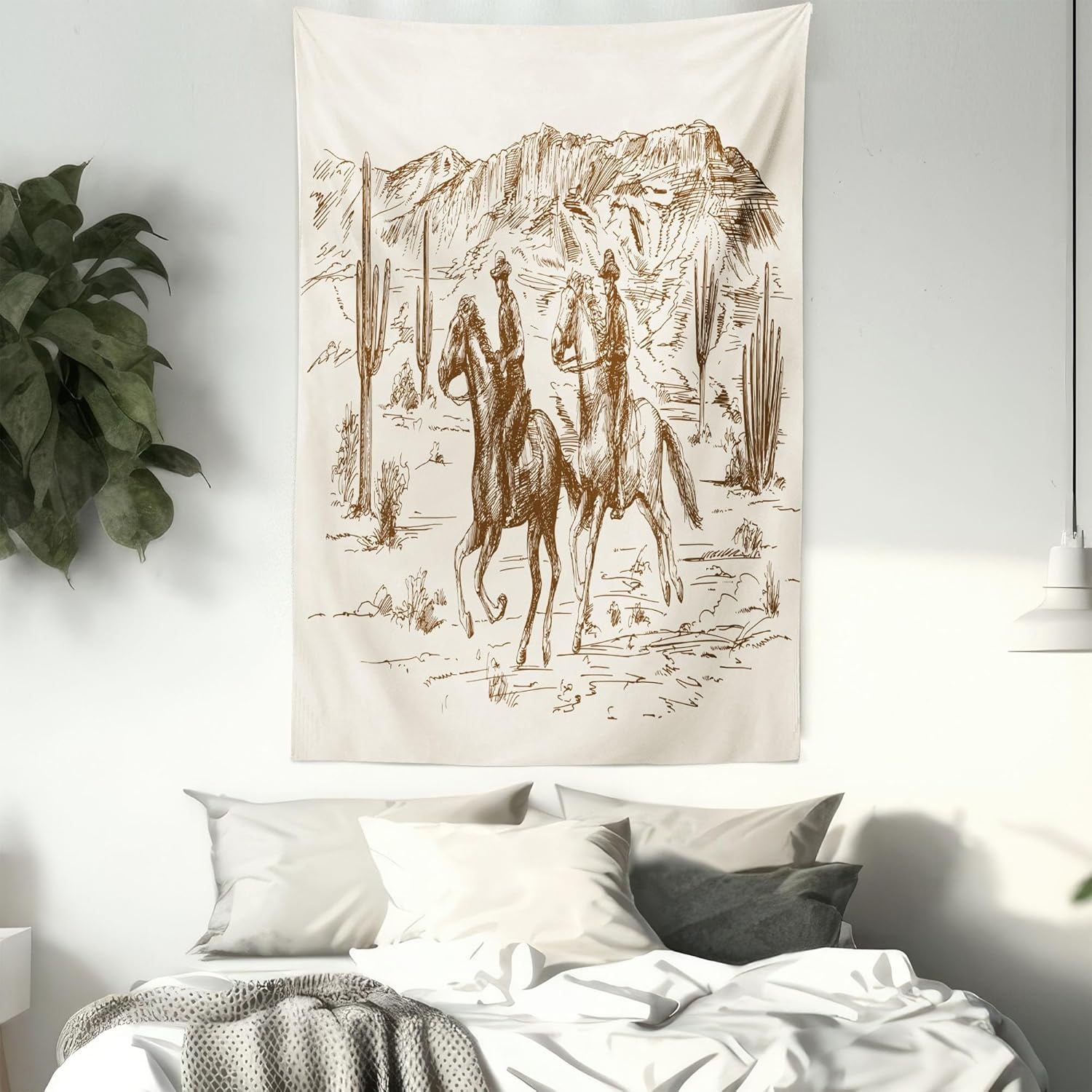 imageAmbesonne Modern Art Tapestry Hippie Funk Trippy Objects UFO Music Box Lips Tapes and Speakers Image Wall Hanging for Bedroom Living Room Dorm Decor 40 X 60 RainbowCream Umber