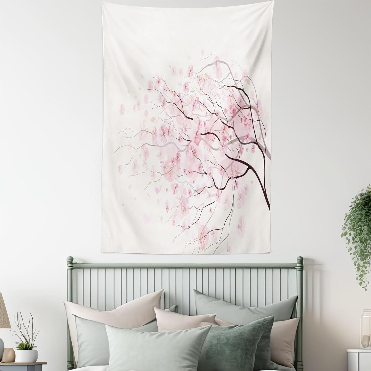 imageAmbesonne Modern Art Tapestry Hippie Funk Trippy Objects UFO Music Box Lips Tapes and Speakers Image Wall Hanging for Bedroom Living Room Dorm Decor 40 X 60 RainbowPink White