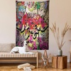 Ambesonne Brick Wall Tapestry, Graffiti on Urban Street Art Spray Paint Tagger Underground Theme Print, Wall Hanging for Bedroom Living Room Dorm Decor, 60″ X 80″, Magenta Beige