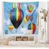 Ambesonne Colorful Tapestry, Hot Air Balloons Flying in The Sky Air Sports Adventure Journey Fun Entertainment, Wide Wall Hanging for Bedroom Living Room Dorm, 60″ X 40″, Blue Orange