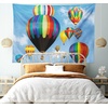 Ambesonne Colorful Tapestry, Hot Air Balloons Flying in The Sky Air Sports Adventure Journey Fun Entertainment, Wide Wall Hanging for Bedroom Living Room Dorm, 60″ X 40″, Blue Orange