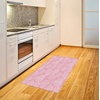 Ambesonne Dahlia Flower Area Rug, Alluring Forms with Spots on The Backdrop Love Valentine’s Day Concept, Flat Woven Accent Rug for Living Room Bedroom Dining Room, 2′ 6″ x 5′, Pink White