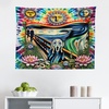 Ambesonne Fantasy Tapestry, Celestial View of Snow Capped Mountains and Alien Planet Print, Wide Wall Hanging for Bedroom Living Room Dorm, 60″ X 40″, White and Navy Blue(Multicolor Blue)