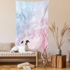 Ambesonne Fantasy Tapestry, Celestial View of Snow Capped Mountains and Alien Planet Print, Wide Wall Hanging for Bedroom Living Room Dorm, 60″ X 40″, White and Navy Blue(Pink Mauve and Blue)