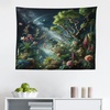 Ambesonne Fantasy Tapestry, Celestial View of Snow Capped Mountains and Alien Planet Print, Wide Wall Hanging for Bedroom Living Room Dorm, 60″ X 40″, White and Navy Blue(Green Dark Night Blue)