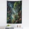 Ambesonne Fantasy Tapestry, Celestial View of Snow Capped Mountains and Alien Planet Print, Wide Wall Hanging for Bedroom Living Room Dorm, 60″ X 40″, White and Navy Blue(Green Dark Night Blue)