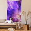 Ambesonne Purple Tapestry, Surreal Storm Clouds in Divine Color Sky Mystical Atmospheric Cosmos Universe Ombre Pastel Changes Print, Wall Hanging for Bedroom Living Room Dorm Decor, 60″ X 80″, Violet(Silky Satin Fabric)