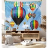 Ambesonne Colorful Tapestry, Hot Air Balloons Flying in The Sky Air Sports Adventure Journey Fun Entertainment, Wide Wall Hanging for Bedroom Living Room Dorm, 60″ X 40″, Blue Orange
