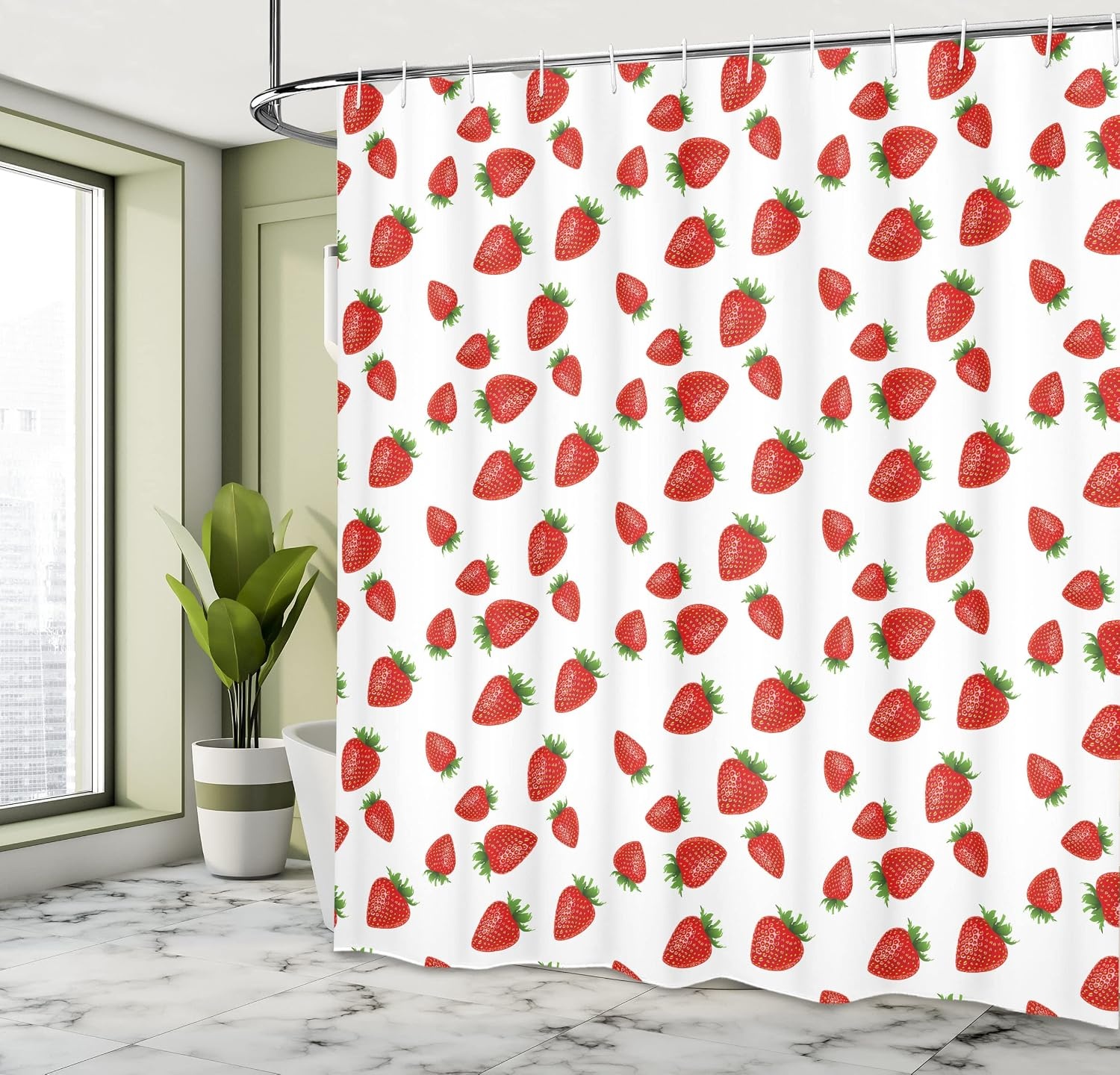 image:imageAmbesonne Floral Shower Curtain Illustration of Poppy Flowers Oil Painting on Canvas Romantic Design Print Cloth Fabric Bathroom Decor Set with Hooks 69 W x 70 L Yellow OrangeWhite Red