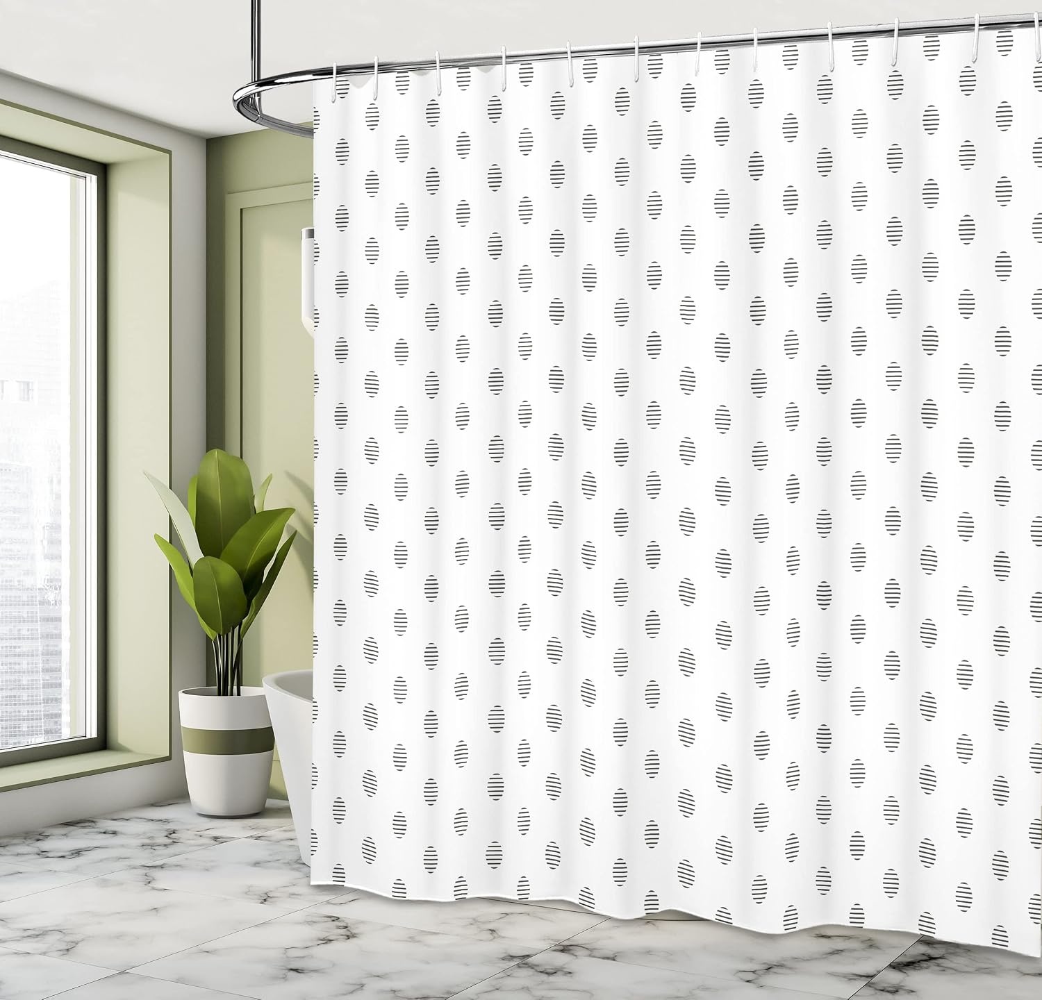 image:imageAmbesonne Floral Shower Curtain Illustration of Poppy Flowers Oil Painting on Canvas Romantic Design Print Cloth Fabric Bathroom Decor Set with Hooks 69 W x 70 L Yellow OrangeBlack and White