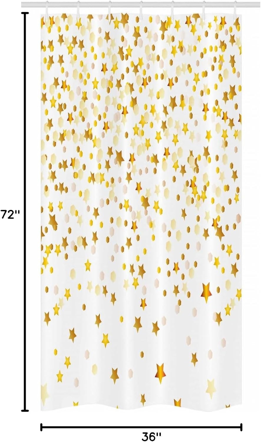 image:imageAmbesonne Floral Shower Curtain Illustration of Poppy Flowers Oil Painting on Canvas Romantic Design Print Cloth Fabric Bathroom Decor Set with Hooks 69 W x 70 L Yellow OrangeCoffee Yellow