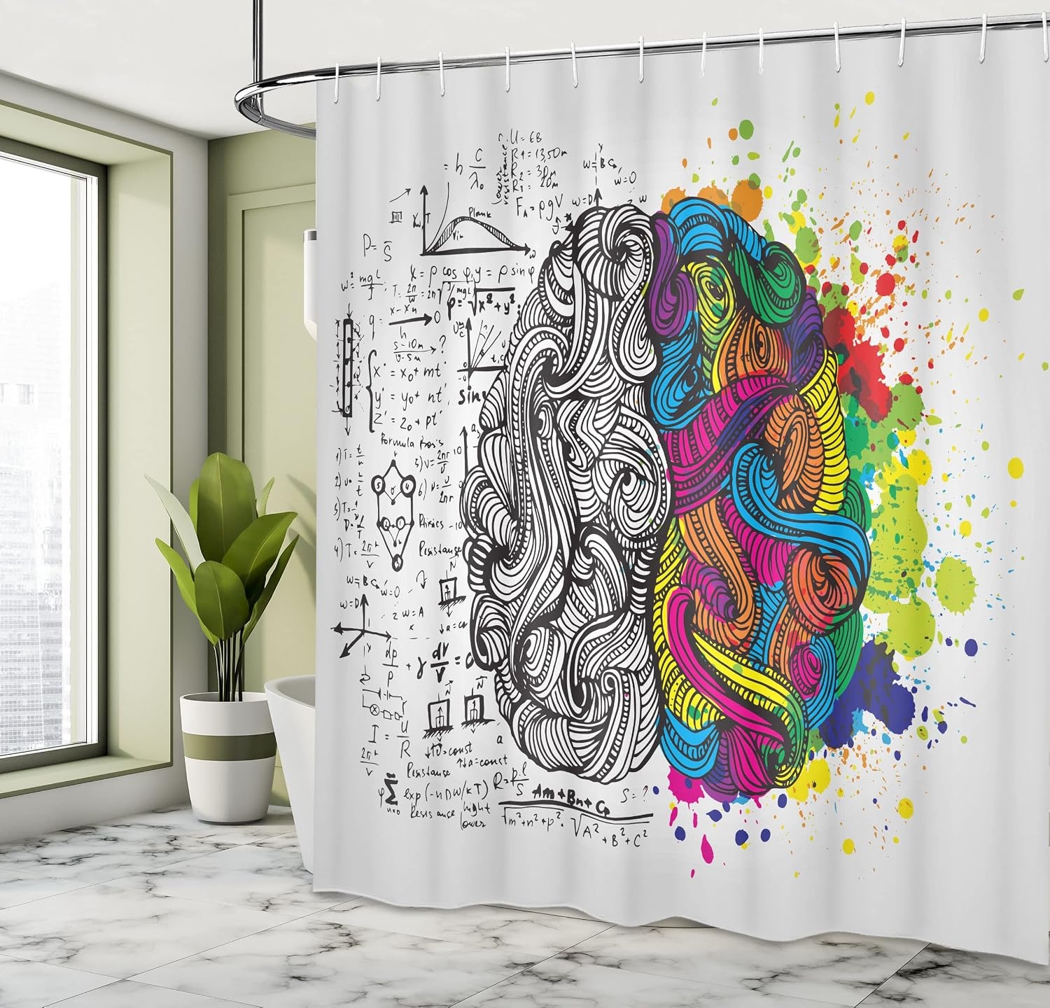 image:imageAmbesonne Floral Shower Curtain Illustration of Poppy Flowers Oil Painting on Canvas Romantic Design Print Cloth Fabric Bathroom Decor Set with Hooks 69 W x 70 L Yellow OrangeHot Pink