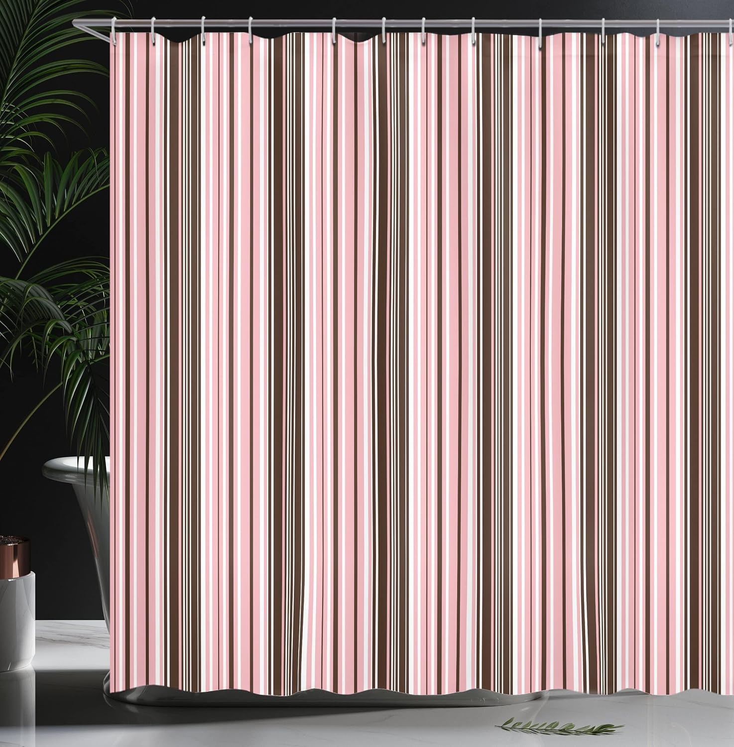 image:imageAmbesonne Floral Shower Curtain Illustration of Poppy Flowers Oil Painting on Canvas Romantic Design Print Cloth Fabric Bathroom Decor Set with Hooks 69 W x 70 L Yellow OrangeBrown Pink