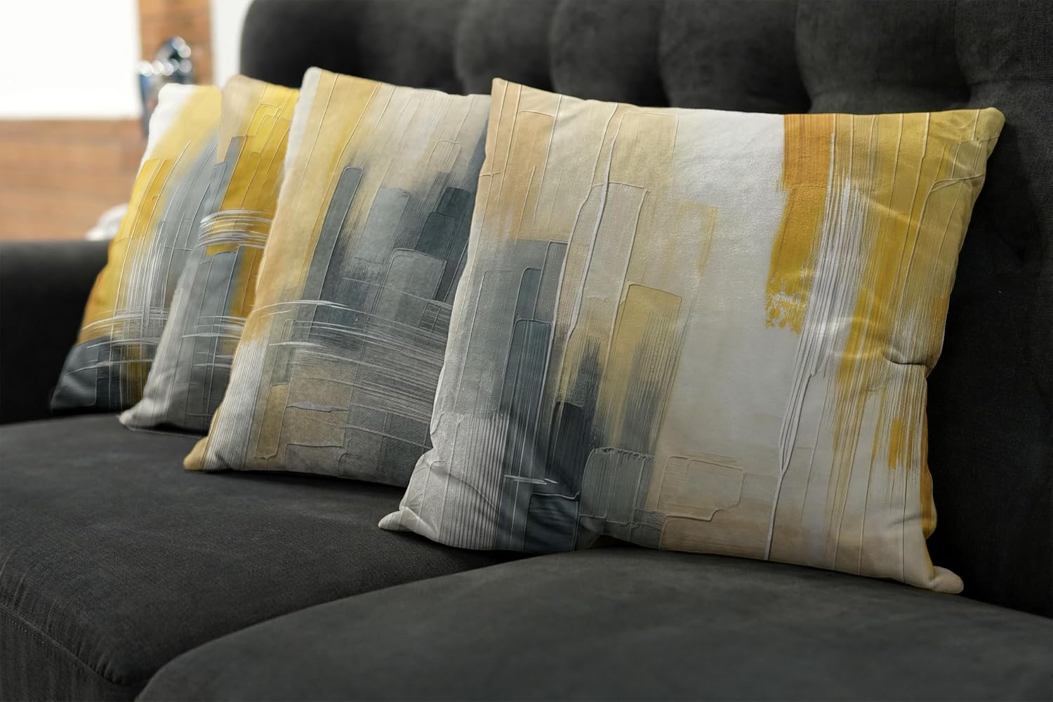 image:imageAmbesonne Leaf Throw Pillow Cushion Case Pattern with Leaves in The Springtime Greenery Bushes Ecology Garden Growth Decorative Rectangle Accent Pillow Cover 36 X 16 Apple Green WhiteBlue Grey and Mustard
