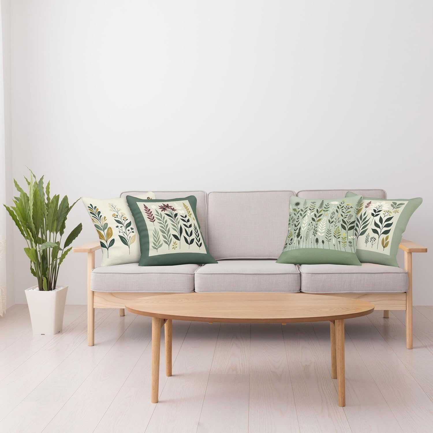 image:imageAmbesonne Leaf Throw Pillow Cushion Case Pattern with Leaves in The Springtime Greenery Bushes Ecology Garden Growth Decorative Rectangle Accent Pillow Cover 36 X 16 Apple Green WhitePeacock Green Fawn Maroon