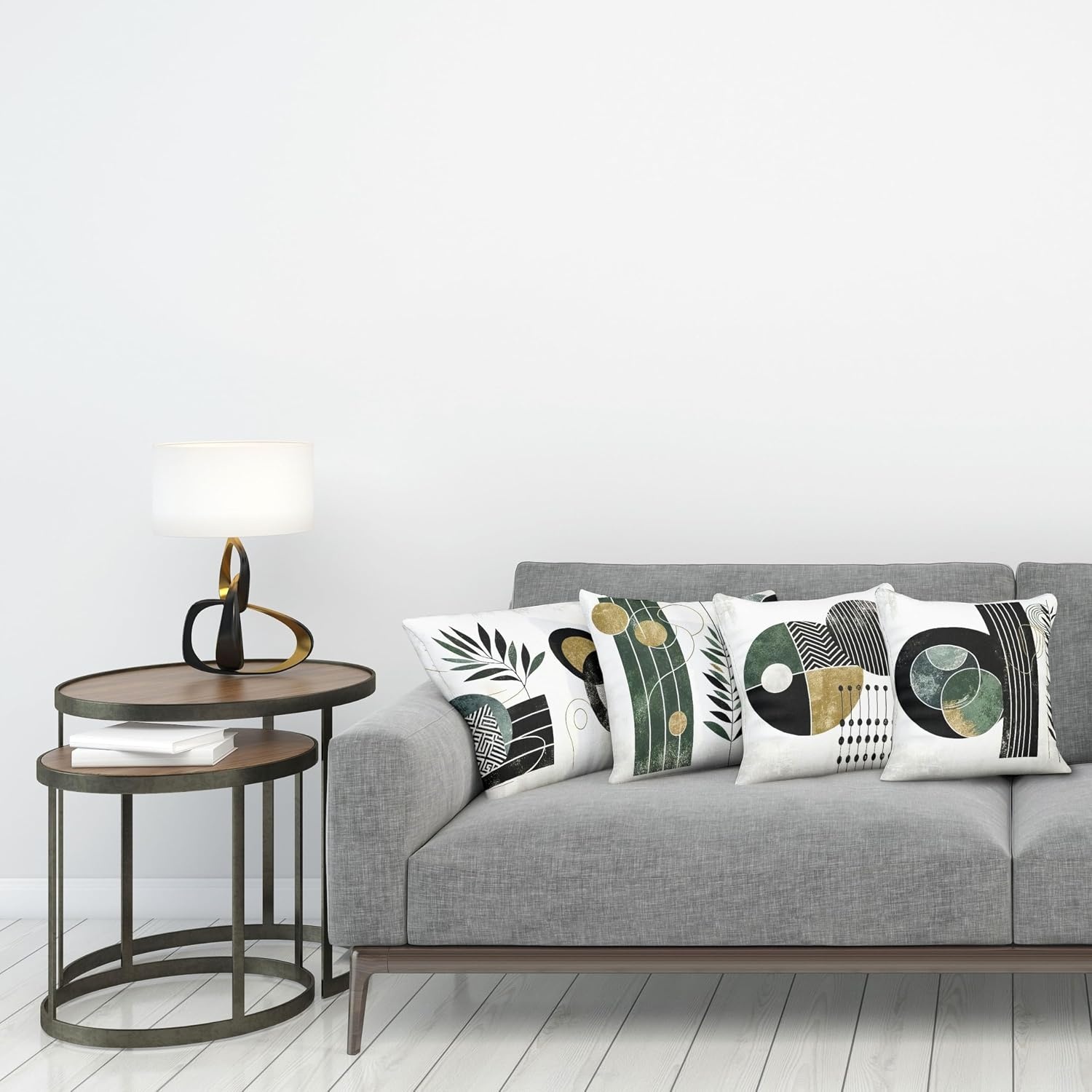 image:imageAmbesonne Leaf Throw Pillow Cushion Case Pattern with Leaves in The Springtime Greenery Bushes Ecology Garden Growth Decorative Rectangle Accent Pillow Cover 36 X 16 Apple Green WhiteHunter Green and Sand Brown
