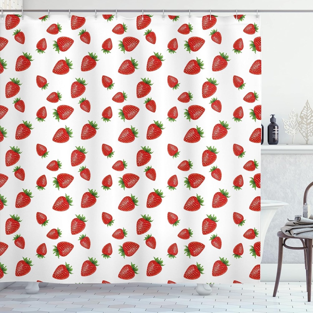 image:imageAmbesonne Floral Shower Curtain Illustration of Poppy Flowers Oil Painting on Canvas Romantic Design Print Cloth Fabric Bathroom Decor Set with Hooks 69 W x 70 L Yellow OrangeWhite Red