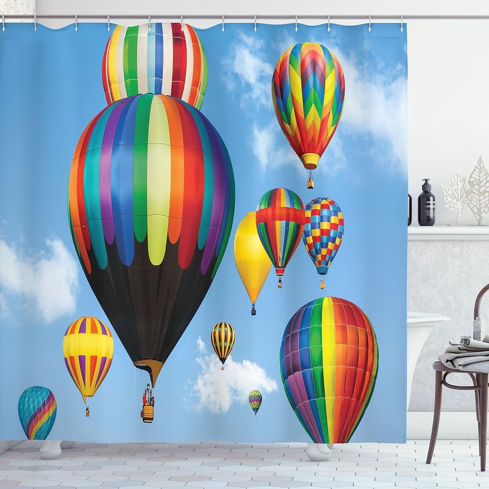 image:imageAmbesonne Floral Shower Curtain Illustration of Poppy Flowers Oil Painting on Canvas Romantic Design Print Cloth Fabric Bathroom Decor Set with Hooks 69 W x 70 L Yellow OrangePurple Yellow