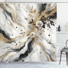 Ambesonne Black and White Shower Curtain, Modern Illustrated Eucalyptus Leaves Ornate Floral Huddle Romantic Vibes, Cloth Fabric Bathroom Decor Set with Hooks, 69″ W x 70″ L, Charcoal Grey(Ivory Almond Dark Grey)