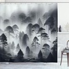 Ambesonne Black and White Shower Curtain, Modern Illustrated Eucalyptus Leaves Ornate Floral Huddle Romantic Vibes, Cloth Fabric Bathroom Decor Set with Hooks, 69″ W x 70″ L, Charcoal Grey(Dark Grey and Coconut)