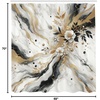 Ambesonne Black and White Shower Curtain, Modern Illustrated Eucalyptus Leaves Ornate Floral Huddle Romantic Vibes, Cloth Fabric Bathroom Decor Set with Hooks, 69″ W x 70″ L, Charcoal Grey(Ivory Almond Dark Grey)