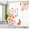 Ambesonne Floral Shower Curtain, Illustration of Poppy Flowers Oil Painting on Canvas Romantic Design Print, Cloth Fabric Bathroom Decor Set with Hooks, 69″ W x 70″ L, Yellow Orange(Multi 38)