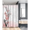 Ambesonne Floral Shower Curtain, Illustration of Poppy Flowers Oil Painting on Canvas Romantic Design Print, Cloth Fabric Bathroom Decor Set with Hooks, 69″ W x 70″ L, Yellow Orange(Pink Coral)