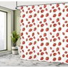 Ambesonne Floral Shower Curtain, Illustration of Poppy Flowers Oil Painting on Canvas Romantic Design Print, Cloth Fabric Bathroom Decor Set with Hooks, 69″ W x 70″ L, Yellow Orange(White Red)
