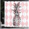 Ambesonne Floral Shower Curtain, Illustration of Poppy Flowers Oil Painting on Canvas Romantic Design Print, Cloth Fabric Bathroom Decor Set with Hooks, 69″ W x 70″ L, Yellow Orange(Black Pink)