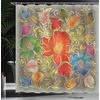 Ambesonne Floral Shower Curtain, Illustration of Poppy Flowers Oil Painting on Canvas Romantic Design Print, Cloth Fabric Bathroom Decor Set with Hooks, 69″ W x 70″ L, Yellow Orange(Olive Oil Green)