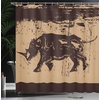 Ambesonne Floral Shower Curtain, Illustration of Poppy Flowers Oil Painting on Canvas Romantic Design Print, Cloth Fabric Bathroom Decor Set with Hooks, 69″ W x 70″ L, Yellow Orange(Dark Brown)