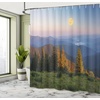 Ambesonne Floral Shower Curtain, Illustration of Poppy Flowers Oil Painting on Canvas Romantic Design Print, Cloth Fabric Bathroom Decor Set with Hooks, 69″ W x 70″ L, Yellow Orange(Slate Blue Fern Green)