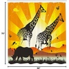 Ambesonne Floral Shower Curtain, Illustration of Poppy Flowers Oil Painting on Canvas Romantic Design Print, Cloth Fabric Bathroom Decor Set with Hooks, 69″ W x 70″ L, Yellow Orange(Orange Yellow Black)