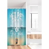 Ambesonne Floral Shower Curtain, Illustration of Poppy Flowers Oil Painting on Canvas Romantic Design Print, Cloth Fabric Bathroom Decor Set with Hooks, 69″ W x 70″ L, Yellow Orange(White Aqua)