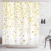 Ambesonne Floral Shower Curtain, Illustration of Poppy Flowers Oil Painting on Canvas Romantic Design Print, Cloth Fabric Bathroom Decor Set with Hooks, 69″ W x 70″ L, Yellow Orange(Coffee Yellow)