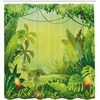Ambesonne Floral Shower Curtain, Illustration of Poppy Flowers Oil Painting on Canvas Romantic Design Print, Cloth Fabric Bathroom Decor Set with Hooks, 69″ W x 70″ L, Yellow Orange(Green Lime)