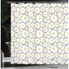 Ambesonne Floral Shower Curtain, Illustration of Poppy Flowers Oil Painting on Canvas Romantic Design Print, Cloth Fabric Bathroom Decor Set with Hooks, 69″ W x 70″ L, Yellow Orange(Grey Yellow)