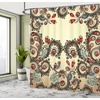 Ambesonne Floral Shower Curtain, Illustration of Poppy Flowers Oil Painting on Canvas Romantic Design Print, Cloth Fabric Bathroom Decor Set with Hooks, 69″ W x 70″ L, Yellow Orange(Brown Black)