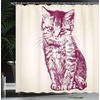 Ambesonne Floral Shower Curtain, Illustration of Poppy Flowers Oil Painting on Canvas Romantic Design Print, Cloth Fabric Bathroom Decor Set with Hooks, 69″ W x 70″ L, Yellow Orange(Cream and Maroon)
