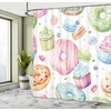 Ambesonne Floral Shower Curtain, Illustration of Poppy Flowers Oil Painting on Canvas Romantic Design Print, Cloth Fabric Bathroom Decor Set with Hooks, 69″ W x 70″ L, Yellow Orange(Green Pink)