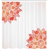 Ambesonne Floral Shower Curtain, Illustration of Poppy Flowers Oil Painting on Canvas Romantic Design Print, Cloth Fabric Bathroom Decor Set with Hooks, 69″ W x 70″ L, Yellow Orange(Coral White)