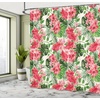 Ambesonne Floral Shower Curtain, Illustration of Poppy Flowers Oil Painting on Canvas Romantic Design Print, Cloth Fabric Bathroom Decor Set with Hooks, 69″ W x 70″ L, Yellow Orange(Green Jade)