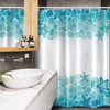Ambesonne Floral Shower Curtain, Illustration of Poppy Flowers Oil Painting on Canvas Romantic Design Print, Cloth Fabric Bathroom Decor Set with Hooks, 69″ W x 70″ L, Yellow Orange(Turquoise Seafoam)