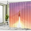Ambesonne Floral Shower Curtain, Illustration of Poppy Flowers Oil Painting on Canvas Romantic Design Print, Cloth Fabric Bathroom Decor Set with Hooks, 69″ W x 70″ L, Yellow Orange(Salmon Purple)