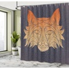 Ambesonne Floral Shower Curtain, Illustration of Poppy Flowers Oil Painting on Canvas Romantic Design Print, Cloth Fabric Bathroom Decor Set with Hooks, 69″ W x 70″ L, Yellow Orange(Apricot Brown)