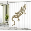 Ambesonne Floral Shower Curtain, Illustration of Poppy Flowers Oil Painting on Canvas Romantic Design Print, Cloth Fabric Bathroom Decor Set with Hooks, 69″ W x 70″ L, Yellow Orange(White Beige)